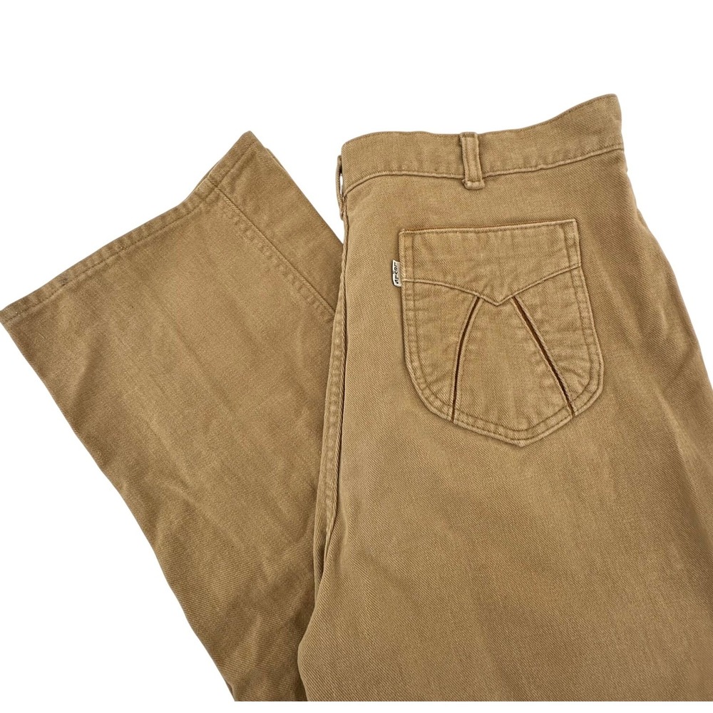 Vintage Levis Brown Corduroy Pants Mens W36 L36 White Tab Straight Leg 70's